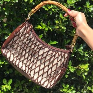 Macramé detailed handbag